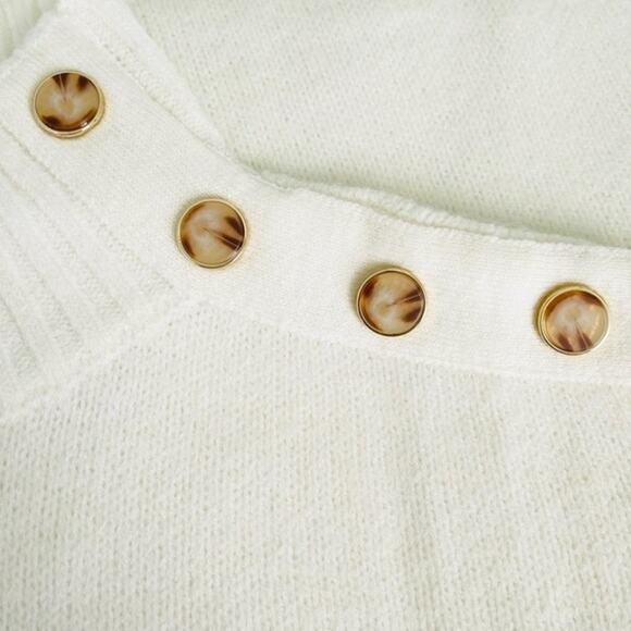 NWT J. Crew Dolman Sweater Poncho Ivory One Size - Picture 5 of 10